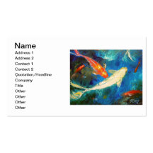 Tarjetas de visita del estanque de peces de Koi