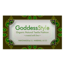 Tarjetas de visita del estilo de la diosa de Fores