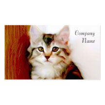 Tarjetas de visita del gatito del Tabby