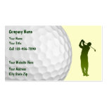 Tarjetas de visita del golf