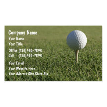 Tarjetas de visita del golf
