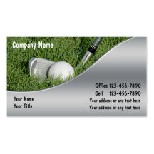 Tarjetas de visita del golf