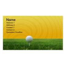 Tarjetas de visita del golf