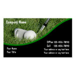 Tarjetas de visita del golf
