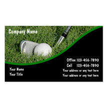 Tarjetas de visita del golf