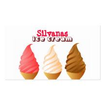 Tarjetas de visita del helado