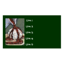 TARJETAS DE VISITA DEL HELADO DE CHOCOLATE