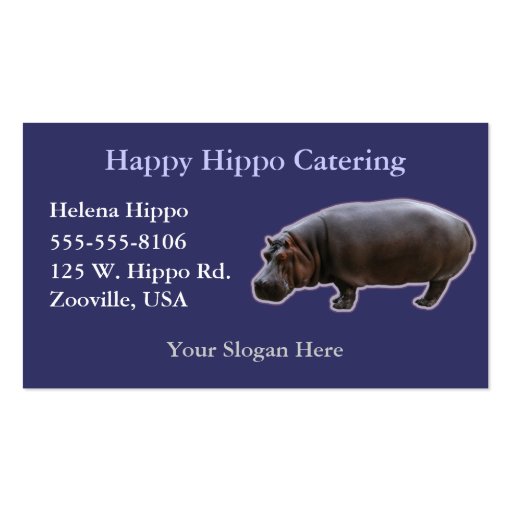 Tarjetas de visita del Hippopotamus
