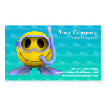Tarjetas de visita del instructor del buceo con es