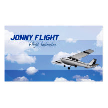 Tarjetas de visita del instructor del vuelo