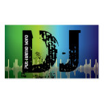 Tarjetas de visita del jokey del disco de DJ
