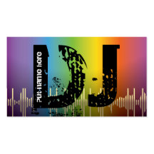 Tarjetas de visita del jokey del disco de DJ