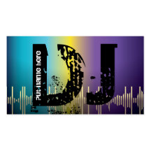 Tarjetas de visita del jokey del disco de DJ