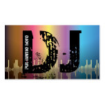 Tarjetas de visita del jokey del disco de DJ