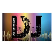 Tarjetas de visita del jokey del disco de DJ
