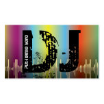 Tarjetas de visita del jokey del disco de DJ