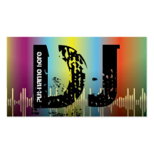 Tarjetas de visita del jokey del disco de DJ