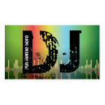 Tarjetas de visita del jokey del disco de DJ