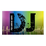Tarjetas de visita del jokey del disco de DJ