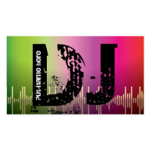 Tarjetas de visita del jokey del disco de DJ