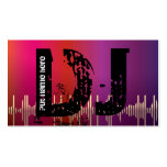 Tarjetas de visita del jokey del disco de DJ