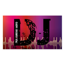 Tarjetas de visita del jokey del disco de DJ