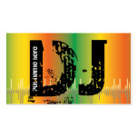 Tarjetas de visita del jokey del disco de DJ