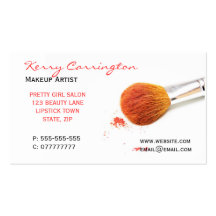 Tarjetas de visita del maquillaje