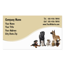Tarjetas de visita del mascota