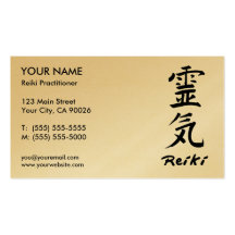 Tarjetas de visita del médico de Reiki