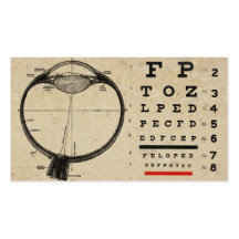 Tarjetas de visita del Ophthamologist del vintage