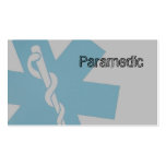 Tarjetas de visita del paramédico