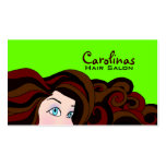 Tarjetas de visita del pelo de las mujeres
