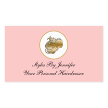 Tarjetas de visita del peluquero de la belleza