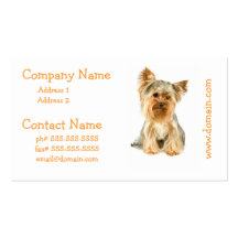 Tarjetas de visita del perrito de Yorkie