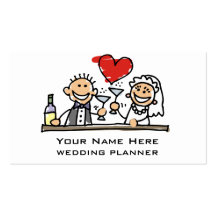 Tarjetas de visita del planificador del boda