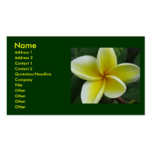 Tarjetas de visita del Plumeria