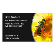 Tarjetas de visita del polen de la abeja