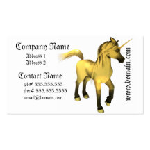 Tarjetas de visita del potro del unicornio