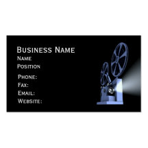Tarjetas de visita del proyector de película