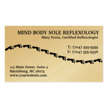 Tarjetas de visita del Reflexologist del Reflexolo