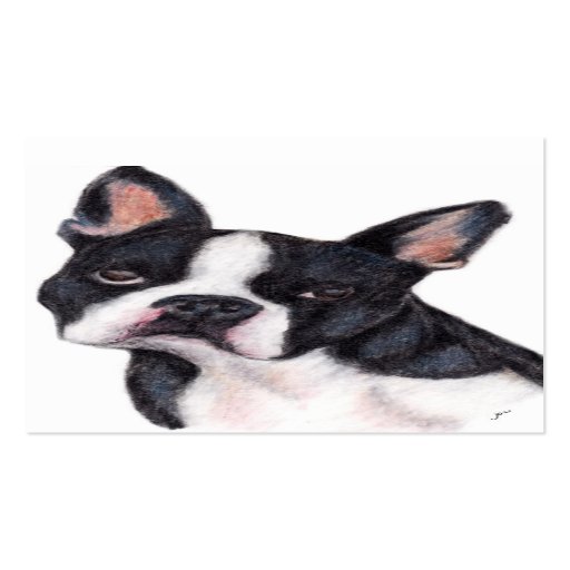 Tarjetas de visita del retrato de Boston Terrier