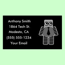 Tarjetas de visita del robot del friki tarjetas de negocio