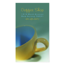Tarjetas de visita del sacador de la cafetería