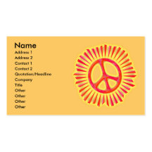 TARJETAS DE VISITA DEL SOL DEL SIGNO DE LA PAZ