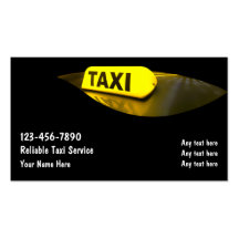 Tarjetas de visita del taxi