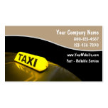Tarjetas de visita del taxi