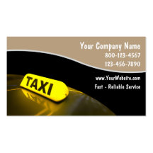 Tarjetas de visita del taxi