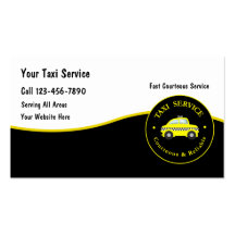 Tarjetas de visita del taxi