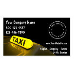 Tarjetas de visita del taxi